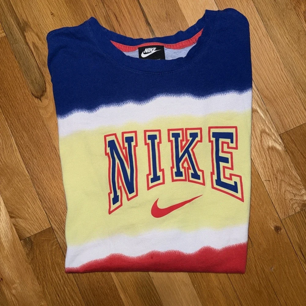 Nike Tie‎ Dye Exclusive Shirt - Blue, white, yellow & red. Size XXL